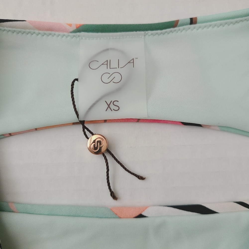 CALIA Swim Long Sleeve Crop Top Rashguard Desert Flora Agave Leaf Sz XS NWOT - Picture 8 of 12